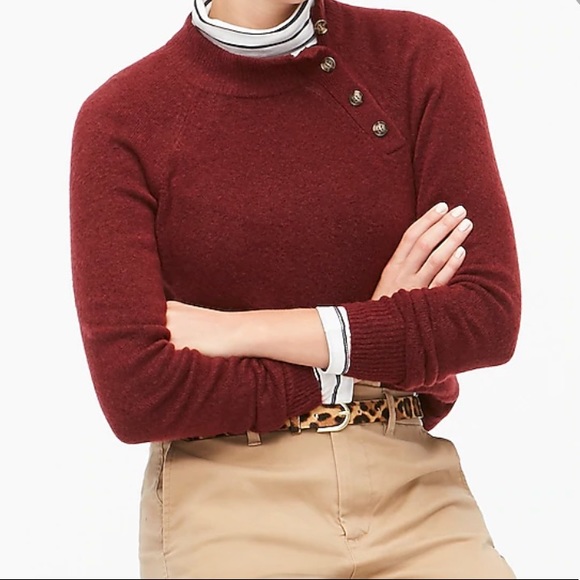 NWT J Crew Burgundy Sweater - Picture 2 of 7